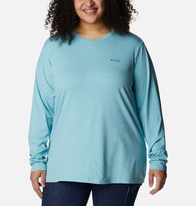 Women\'s Columbia Sun Trek Long Sleeve T Shirts Turquoise | Plus Size CA-SA685